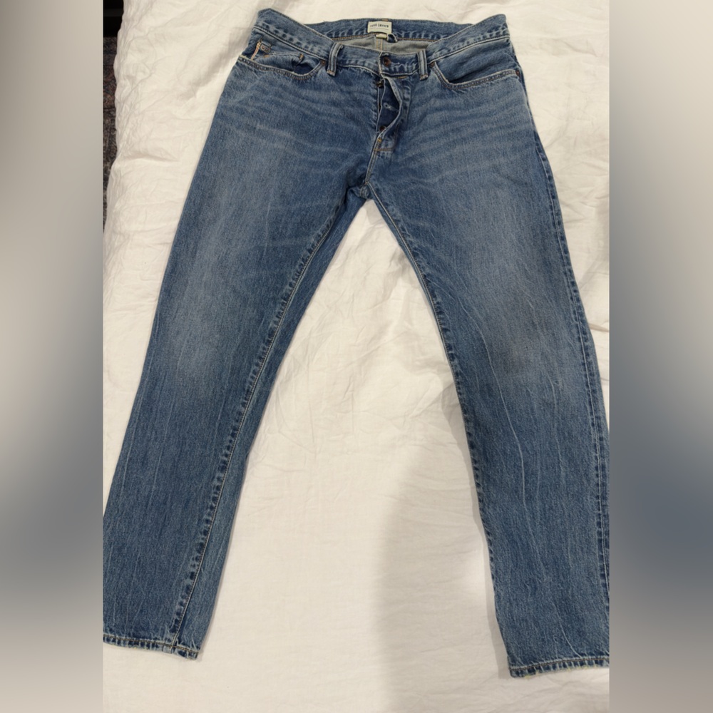 TODD SNYDER SLIM SELVEDGE JEAN IN WORN WASH